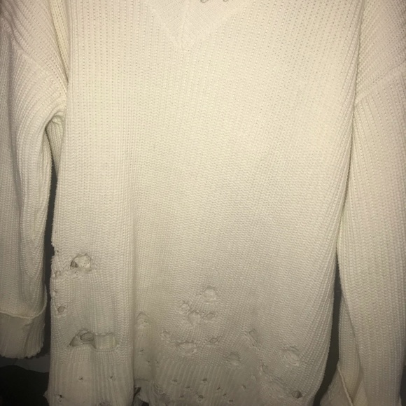 Carmar distressed white sweater - Picture 3 of 4
